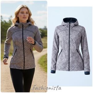 Lululemon Vintage Runaway Wind + Water Proof Jacket Pebble Alberta Lake Sz.6